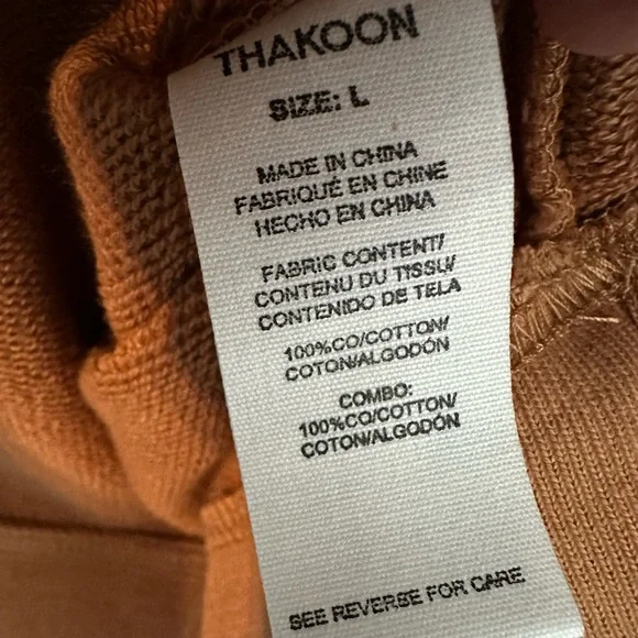 Thakoon NWT Deep-V Swestshirt LARGE - Camel - Picture 4 of 4